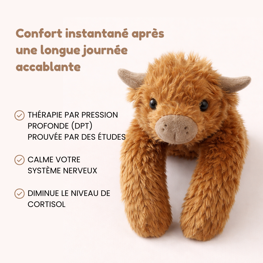 Moolie la Vache Highland - Peluche Lestée