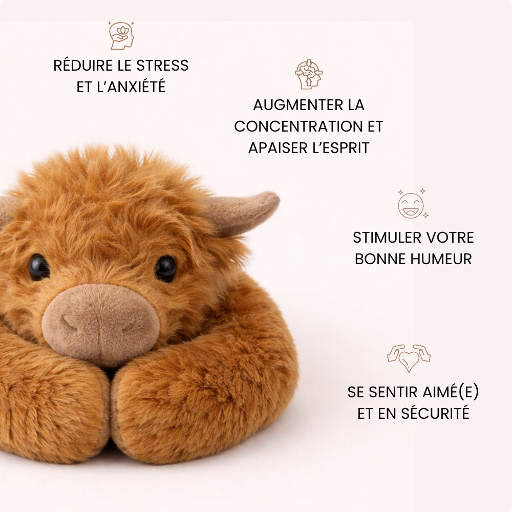 Moolie la Vache Highland - Peluche Lestée