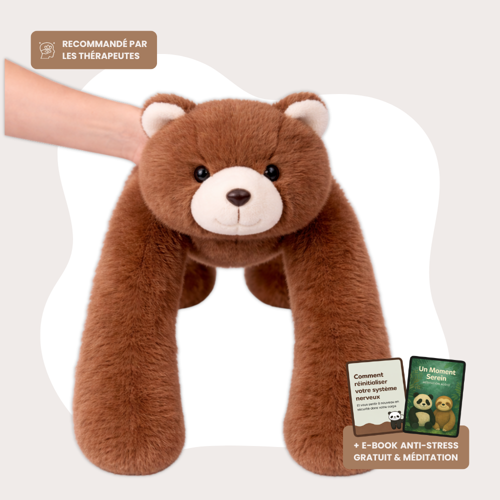 Peluche lestée ours pour réduire l’anxiété adulte et enfant