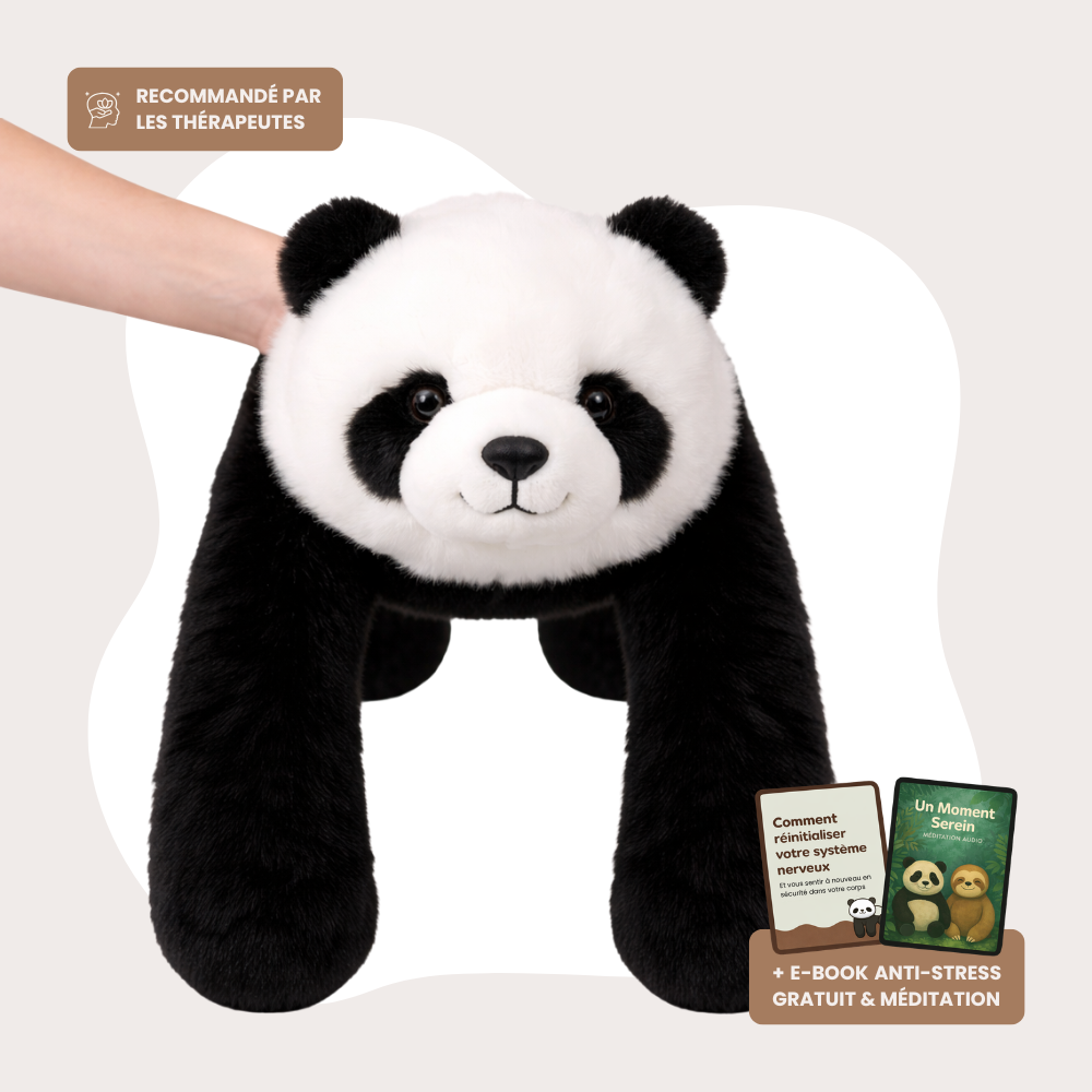 Peluche lestée panda pour soulager l’anxiété chez adulte et enfant